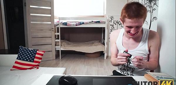  TUTOR4K. Older redhead isnt private teacher for man but just a slut